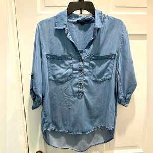 Women’s button up denim shirt